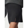 Women Fashion Style Mini Unlined Woven Slit Detailed Mini Woven Skirt