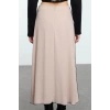 Women Fashion Style Maxi Unlined Woven A-line Chiffon Fabric Maxi Length Skirt
