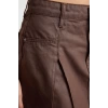 Women Fashion Style Mini Unlined Denim Leather Lined Pleated Mini Denim Skirt