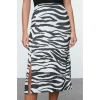 Women Fashion Style Maxi Unlined Knitted Animal Printed Pencil Stretchy Skirt
