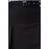 Women Fashion Style Mini Unlined Knitted Low Waist Eyelet and Belt Detail Mini Pencil Skirt