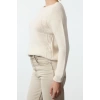 Women Fashion Stylish Crew Neck Raglan Sleeve Regular Soft Textured Knitted Seamless Sweater