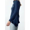 Women Fashion Stylish Asymmetrical Collar Standard Sleeve Regular Zippered Knitwear Sweater