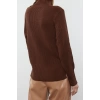 Women Fashion Stylish Turtleneck Standard Sleeve Regular Collar Button Detailed Knitwear Sweater