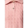 Women Fashion Stylish Polo Neck Standard Sleeve Regular Soft Textured Glittery Knitwear Sweater