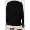 Women Fashion Stylish Crew Neck Standard Sleeve Regular Soft Texture Stone Knitted Sweater