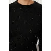 Women Fashion Stylish Crew Neck Standard Sleeve Regular Crop Soft Texture Stone Knitted Sweater