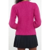 Women Fashion Stylish Crew Neck Standard Sleeve Regular Soft Texture Knitwear Sweater