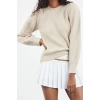Women Fashion Stylish Crew Neck Standard Sleeve Regular Soft Texture Knitwear Sweater