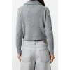 Women Fashion Stylish Polo Neck Standard Sleeve Regular Collar Detailed Floral Knitwear Sweater