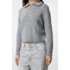 Women Fashion Stylish Polo Neck Standard Sleeve Regular Collar Detailed Floral Knitwear Sweater