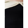 Women Fashion Stylish Carmen Collar Standard Sleeve Regular Ecru001 Color Block Knitwear Sweater