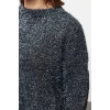 Women Fashion Stylish Crew Neck Standard Sleeve Regular Glitter Knitted Sweater