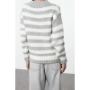 Women Fashion Stylish Crew Neck Standard Sleeve Regular Color Block Knitwear Sweater