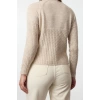 Womens Fashion Stylish Crew Neck Standard Sleeve Regular Soft Textured Knit Detailed Knitwear Sweater