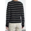 Women Fashion Stylish Crew Neck Standard Sleeve Regular Soft Texture Basic Striped Knitwear Sweater