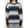 Women Fashion Stylish Crew Neck Standard Sleeve Regular Soft Texture Color Block Knitwear Sweater