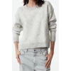 Women Fashion Stylish Crew Neck Standard Sleeve Regular Soft Texture Geometric Pattern Knitwear Sweater