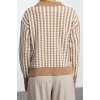 Women Fashion Stylish Crew Neck Standard Sleeve Regular Basic Striped Knitwear Sweater