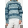 Women Fashion Stylish Stand Collar Standard Sleeve Regular Soft Texture Knitwear Sweater