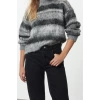 Women Fashion Stylish Stand Collar Standard Sleeve Regular Soft Texture Knitwear Sweater