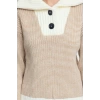 Women Fashion Stylish Turn-down Collar Standard Sleeve Regular Collar Detailed Knitwear Sweater