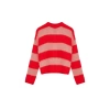Women Fashion Stylish Crew Neck Standard Sleeve Regular Soft Texture Striped Knitwear Sweater