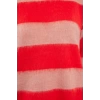 Women Fashion Stylish Crew Neck Standard Sleeve Regular Soft Texture Striped Knitwear Sweater
