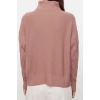Women Fashion Stylish Polo Neck Standard Sleeve Regular Wide Pattern Hair Knitted Stand Collar Knitwear Sweater