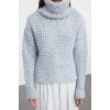 Women Fashion Stylish Turtleneck Standard Sleeve Regular Wide Fit Cowl Neck Knitwear Sweater