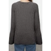 Womens Fashion Stylish Crew Neck Standard Sleeve Regular Wide Cut Peplum Detailed Knitwear Sweater