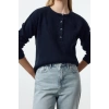 Women Fashion Stylish Crew Neck Standard Sleeve Regular Soft Texture Wide Pattern Basic Knitwear Sweater