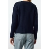 Women Fashion Stylish Crew Neck Standard Sleeve Regular Soft Texture Wide Pattern Basic Knitwear Sweater