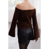 Women Fashion Stylish Carmen Collar Standard Sleeve Regular Soft Texture Boat Neck Knitwear Sweater