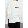 Women Fashion Stylish Crew Neck Standard Sleeve Regular Soft Texture Color Block Knitwear Sweater