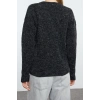 Women Fashion Stylish Crew Neck Standard Sleeve Sequined Soft Texture Knitwear Sweater