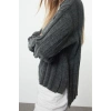 Women Fashion Stylish Stand Collar Standard Sleeve Regular Soft Texture Basic Knitwear Sweater