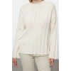 Women Fashion Stylish Stand Collar Standard Sleeve Regular Soft Texture Basic Knitwear Sweater