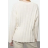 Women Fashion Stylish Stand Collar Standard Sleeve Regular Soft Texture Basic Knitwear Sweater