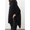 Women Fashion Stylish Crew Neck Standard Sleeve Regular Wide Fit Stand Collar Knitwear Sweater