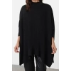 Women Fashion Stylish Crew Neck Standard Sleeve Regular Wide Fit Stand Collar Knitwear Sweater