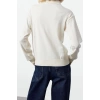 Women Fashion Stylish Polo Neck Standard Sleeve Regular Thin Knitted Sweater
