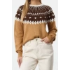 Women Fashion Stylish Crew Neck Regular Sleeve Wool Knitted Sweater