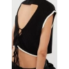 Women Fashion Stylish Crew Neck Regular Sleeve Crop Knit Sweater