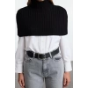 Women Fashion Stylish Stand Collar Standard Sleeve Crop Turtleneck Knitwear Sweater