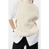 Women Fashion Stylish Turtleneck Regular Sleeve Functional Side Button Knitted Sweater