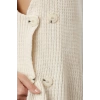 Women Fashion Stylish Turtleneck Regular Sleeve Functional Side Button Knitted Sweater