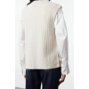 Womens Fashion Stylish Crew Neck Standard Sleeve Regular Soft Textured Fitted Side Button Knitted Sweater