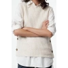 Womens Fashion Stylish Crew Neck Standard Sleeve Regular Soft Textured Fitted Side Button Knitted Sweater