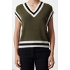 Women Fashion Stylish V Neck Standard Sleeve Regular Knitted Sweater